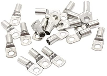 Fjy-Connect,Bitte überprüfen Sie die Größe vor dem 20 STÜCKE SC6-5/6 M4/M5/M6/M8 4mm2 6mm2 10/16/25mm2 35/50mm2 4mm 5mm 6mm 8mm Bolzenloch Verzinnte Kupferkabelschuhe Batterieklemme