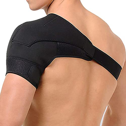 SOLO ACTFIT Schulterbandage, verstellbar, Neopren-Wrap, Armstütze, Schulterstütze zum Schutz vor Verletzungen, Schmerzen, Rotator, elastische Sportbündchen, für rechts und links