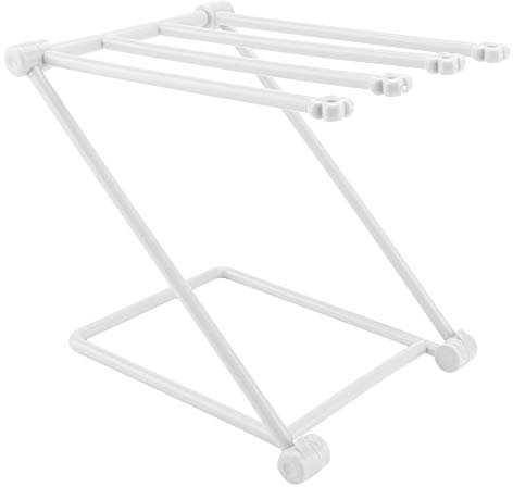 Stendino per Strofinacci, Stendino per Strofinacci da Appoggio per Cucina Domestica Tipo Z Porta Strofinacci Pieghevole a 3 Bracci Portasciugamani(Grigio)