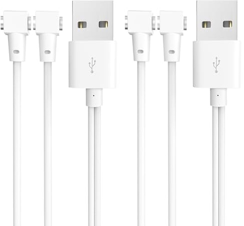 Bicmice Magnetisches Multi-Ladekabel, USB-DC-Ladekabel, 0,8 m, Ersatz-Ladekabel, passend für verschiedene Magnetpol-Ladegeräte, 2 Stück