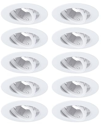 Paulmann 92115 Einbauleuchte 10er-Set schwenkbar rund 90mm 30° GU10 max. 10x10W 230V Weiß Einbaulampe