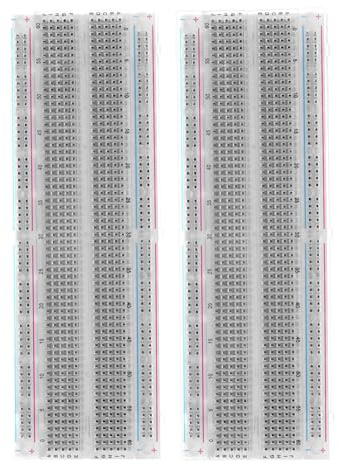 PATIKIL 2 Pcs Breadboard, Solderless Breadboard Large Breadboard 830 Tie Points Prototype PCB Bread Board Electronics Kit Plates