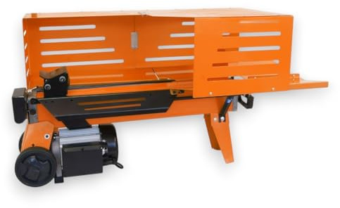 Briconess.com Spaccalegna Elettrico Orizzontale 2200W, Forza Idraulica 7 Tonnellate, Gabbia in Acciaio Verniciato, Sistema Motorizzato per Legna da Ardere