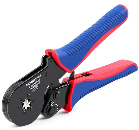 Crimpadora de virola hexagonal, herramienta de crimpado de virolas knoweasy 16-6 y crimpadora de virola de alambre hexagonal utilizada para mangas de extremo de cable de 28-5 AWG/0.5-16 mm²