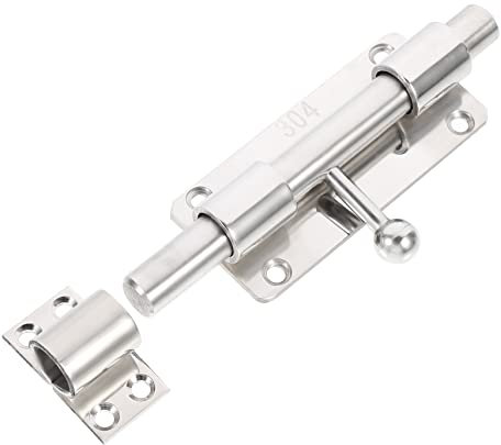 Angoily 6-inch Stainless Steel Door Lock Latch Keyhole Thickened Bolt Security Window Lock for Home Safety