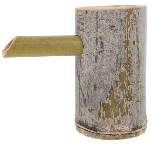 Besportble Fontaine À Eau en Bambou 5.91 Pouces DéCorative pour IntéRieur ExtéRieur Bec De Fontaine Multifonction pour Jardin Bassin Et Aquarium Accessoire Relaxant pour Terrasse Salon