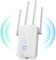 MEETOWN WLAN Verstärker, Dual Band WLAN Repeater 5GHz 2.4GHz 1200Mbit/s WiFi Verstärke, Unterstützung WPS, Kompatibel Allen Standard WiFi Routern, Deckt bis zu 9200Sq