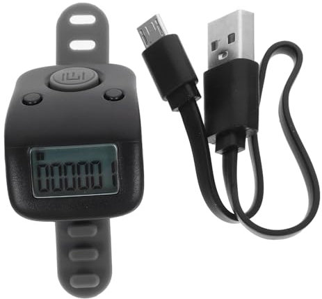 BESPORTBLE Elektronischer Fingerzähler Mit Digitalem Display Einstellbarer Silikonring Vielseitiger Handlicher Klickzähler Für Schwimmrunden Sporttraining Stricken Langlebig Flexible Passform