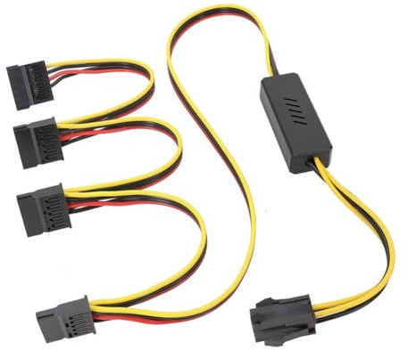 Qerwsdty Motherboard CPU 4-Pin to Hard Drive Cable CPU 4PIN to SATA Hard Drive Power Supply Cable 12V to SATA Hard Drive Cable, Easy to Use