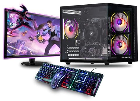 Veno Scorp Gaming PC Bundle - Intel Core i5 2nd Gen Nvidia Geforce GTX 750 4GB Graphics Card - 16GB DDR3 Ram - 120GB SSD - 500GB HDD - Wi - Fi - Mini Nemesis ARGB Black