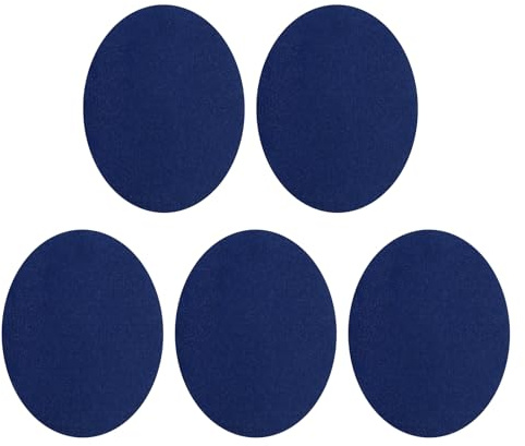 QUARKZMAN 5pz Toppe Termoadesive, Toppa Velluto Per Gomiti E Ginocchia, Per Riparazione Tessuti e Abbigliamento Maglioni Pantaloni Camicie, 6x4 Blu Scuro