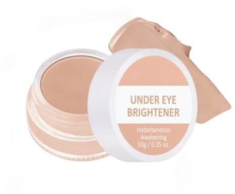 10g Under Eye Brightener,Concealer, Under Eye Brightener,Pink Powder Under Eye, Colour Corrector Peach,Completely Covers Dark Circles