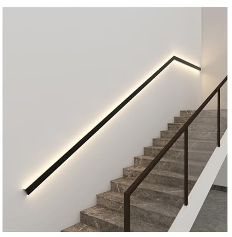 BZJPRFC Corrimano in Lega di Alluminio for Scale, Corrimano di Sicurezza Luminescente, Kit di Barre di Sicurezza Contro Il Muro, for Uso Domestico, Villa E Ospedale(1000mm/3.2ft)