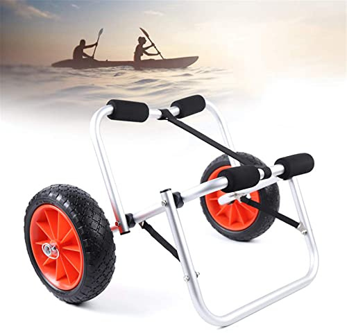 Chariot de kayak robuste – Porte-roues de bateau en alliage d'aluminium pour un transport facile, supporte jusqu'à 80 kg, idéal pour les amateurs de kayak et de canoë
