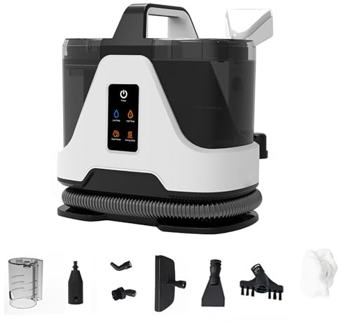 Sofá De 1700 W Vacú De La Mano, Limpiador De Manchas De Alfombra, Máquina De Limpiador De Alfombras De 13 Kpa, 4 Modos De Limpieza, Con 800 Ml De Tanque De Agua Sucio Y Tanque De Agua Limpia 1850 Ml