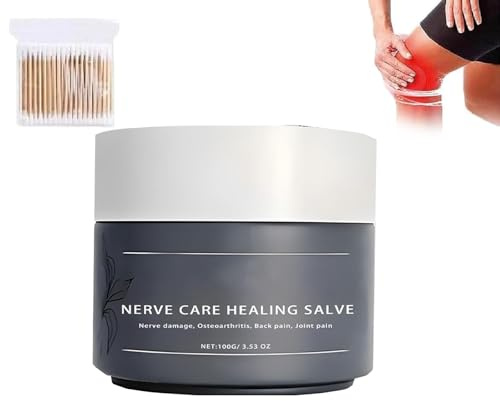 Salve Curativa per la Cura dei Nervi, Crema Sollievo dal Dolore Nervoso Professionale, Crema Lenitiva, Gel Sollievo dal Dolore Articolare e Muscolare, per Schiena, Collo, Mani, Ginocchia (1 set)
