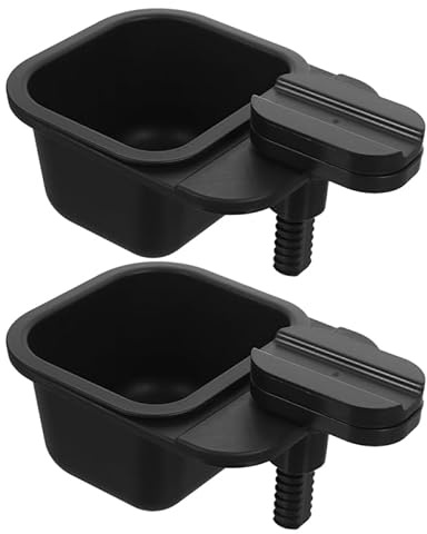 DEARMAMY 2Pcs Clip on Desk Bin Rotatable Desktop Storage Box Clamp on Trash can for Office and Home Sundry Organizer for Desk Edge Easy Clean Waste Container