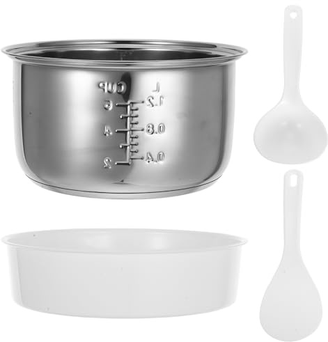 BIUDECO Revestimiento de Olla Arrocera Tiger Rice Cooker de Acero Inoxidable 304 Capacidad de 3l para Cocinar Arroz y Repuesto de Gran Capacidad