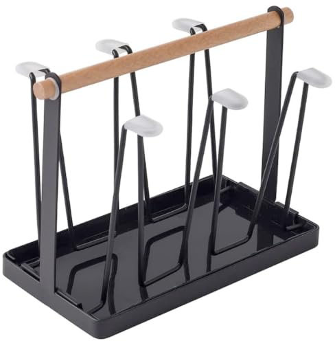 QiMan Abtropfgestell Flaschen, Abtropfgestell für Universal Flaschen Aller Art, Flaschen Abtropfständer aus Edelstahl mit Silikon-Abtropfmatte, Abtropfgestell Flaschenhalter Küche, Stabil (Blau)