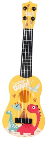 Bffcnl Kindergitarre, Mini Ukulele mit 4 Saiten, Musikspielzeug, Pädagogisches Musikinstrument für Jungen Und Mädchen Im Vorschulalter, Gelb