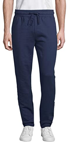 Hanes Ecosmart joggingbyxor för män, mellanvikt, fleece, loungebyxor, 30,5, Marinblått Xsp, M