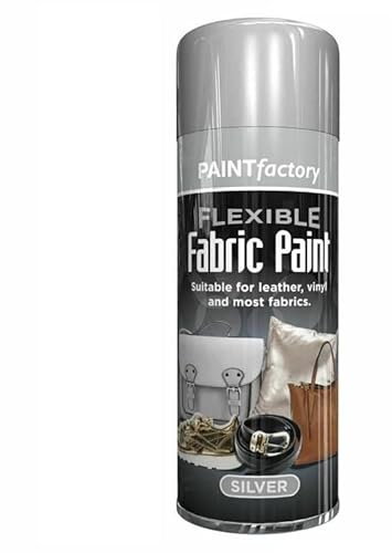 SuperGift.com 200ml All Purpose Aerosol Fabric Silver Spray Paint Quick Drying Spray, Fast Dry and Excellent Coverage for Vinyl, Most Fabrics, Metal, Wood, Plastic and More by Diva Gift