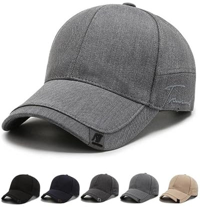Joligiao Casquette de Baseball Homme Unisexe Réglable Bonnet Casquette Respirante Légère Anti-Soleil Cap Classique Trucker Cap Snapback Hip-Hop Outdoor Caps pour Hommes Gris Clair Taille Unique