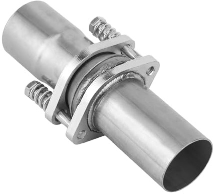 Kit Tubo di Riparazione con Bullone a Molla per Flangia di Scarico Universale in Acciaio Inossidabile da 2,25 Pollici a 2,25 Pollici OD Correzione Rapida per Flangia di Scarico