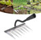 Garden Harke, Schwerlast Gartenrechen Metal Kohlenstoffstahl Garten Rechen, Effiziente Unkraut Handrechen, Garten Hinterhof Rechen, Gartengeräte Unkraut Hacke Für Jäten Lockern Pflanzen Säen(7 Zinken)