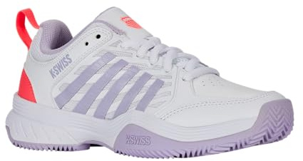 K-Swiss Women's Court Express 2Tennis Shoe, Wht Orchidpetal Nblaze, 5 UK