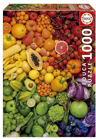 Educa - 1000-teiliges Puzzle für Erwachsene | Bunte Vitamine. Inklusive Fix Puzzle-Kleber. Maße: 48 x 68 cm. Ab 14 Jahren (20178)