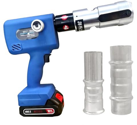 VNATWGOO Macchina per Pressatura Idraulica per Tubi in Acciaio Inossidabile, Utensile per Crimpatura Tubi Senza Fili, con Batteria Ricaricabile E Matrici Regolabili,DN50