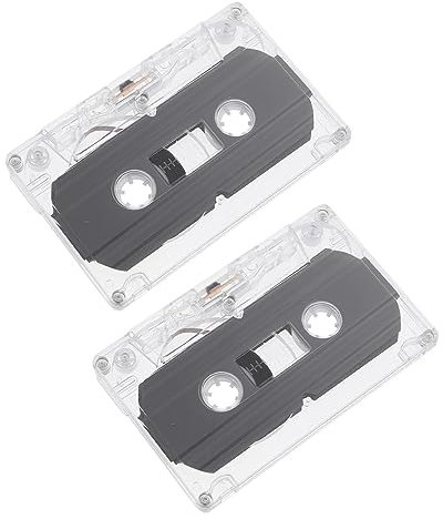 DIYEAH 2pièces Lot de Cassettes Audio Vierges Capacité Coque Transparente Enregistrement pour Musique Voix Projets DIY Et Usage Éducatif