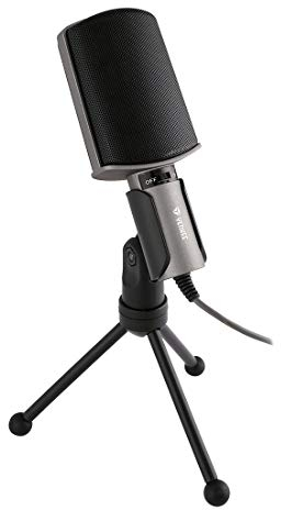 Yenkee YMC 1020GY Hochwertiges PC-Mikrofon, geeignet für Online-Spiele, Chatten, Videokonferenzen, Streaming usw., Desktop PC Microphone