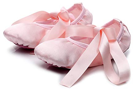 Lily's Locker Satin Ballet Shoes for Girls Kids & Toddler Split-Sole Ribbon Ballerina Shoes (Pink, UK_Footwear_Size_System, Little_Kid, Women, Numeric, Medium, Numeric_8_Point_5)