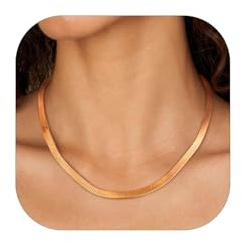 FindChic Damen Choker Halskette 32cm 38cm 46cm Silber Rosegold Schwarz Vergoldet Schmuckbox für Mutter Freundin