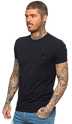 Enzo Designer Mens Slim Fit T Shirt Muscle Fit Stretch Tee Gym Crew Neck Short Sleeve Top