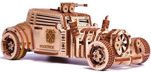 Wood Trick Apokalyptisches Auto - 3D-Holzpuzzle für Erwachsene und Kinder zum Bauen - Fahrt bis zu 8 m - Holzmodellauto-Bausätze zum Bauen für Erwachsene