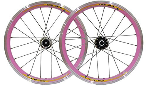 Fixed Gear 16 Zoll 11 Zähne 20 Speichenfelgen Fahrrad Laufradsatz V Bremsräder Fixie Singlespeed Fahrrad vorne & hinten Set für Kinderfahrrad klappbar