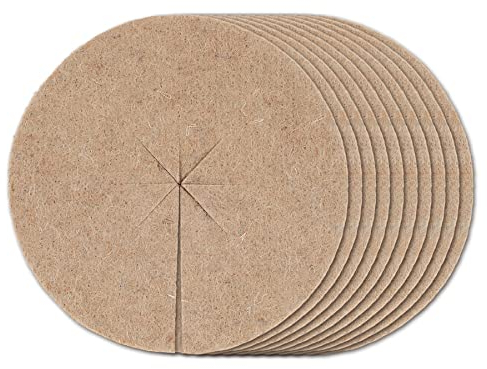 La cordeline Pack of 10 Natural Mulching Discs Diameter 19 cm – Protection for Weeds, Cold, Natural