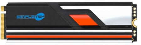 SIMPLETEK - SSD Interno M.2 NVME PCIe 4.0 2280 da 1TB (1000GB) 3D NAND | Ideale per PC Laptop Console Compatibile con Mac | Con Dissipatore