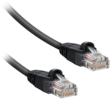 Ekon cavo da rete, cavo LAN, categoria 8, 3 m, connettori RJ45, ethernet, per PC, telefono fisso, laptop, modem, MacBook