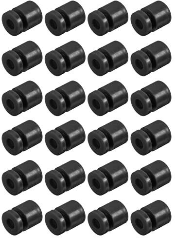 sourcing map RC Vibrationsschutz Gummi Bälle für RC F4 F7 Flugregler M2x6mm Stoßdämpfung Bälle (Schwarz) 24Pack