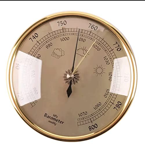 Barometer Thermometer Hygrometer,Barometer Traditional Barometer Weather Instrument Yacht Ship Sailing Clock Gift (Color : B) (D) (Color : C)