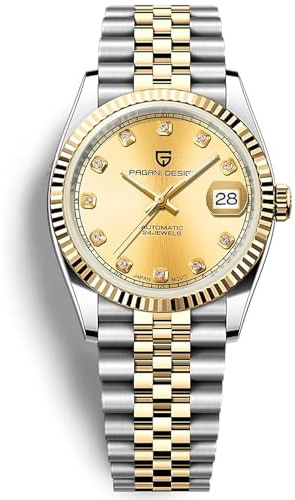 Pagani Design Luxus Herren Mechanische Automatikuhr Japan NH35 Uhrwerk Edelstahl AR Synthetischer Saphir 100m Wasserdicht Elegant Kleid Sport Uhr Datum