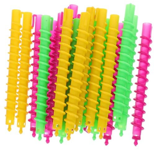 AUTSUPPL 100 unidades de rulos permanentes en espiral para cabello largo, rizadores grandes con sujeción segura para herramientas de cabello de onda fría, color aleatorio