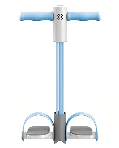Adorila Corde de tension multifonction pour fitness, 4 tubes élastiques pour pédale, bande de résistance pour abdominaux, taille, bras, jambes (bleu)