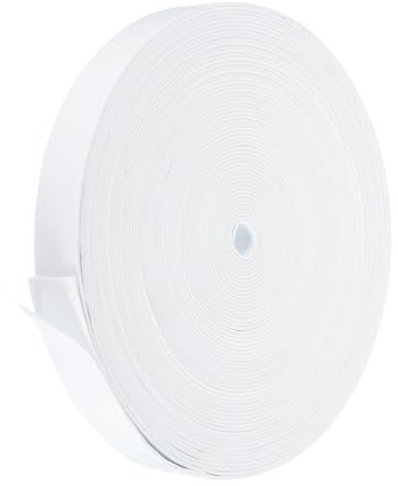 PATIKIL Weather Stripping Door Seal Strip, 1 Inch x 1/16 Inch x 66 Ft Self Adhesive Soundproof High Density Foam Tape Insulation for Door Window Air Conditioning, White