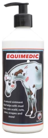 Equimedic Horse Skin Care Lotion 500ml - All-Natural Cream for Cuts, Insect Bites, Rashes, Hives, Mud Fever, Rain Scald & more! Protective, Soothing, & Fast-Acting