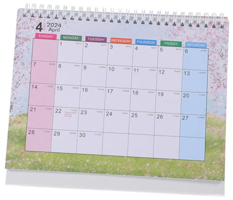CAXUSD Tischkalender Zum Schreiben Kleiner Monatskalender Fürs Büro Klappkalender Aus Dickem Papier Für Terminplanung
